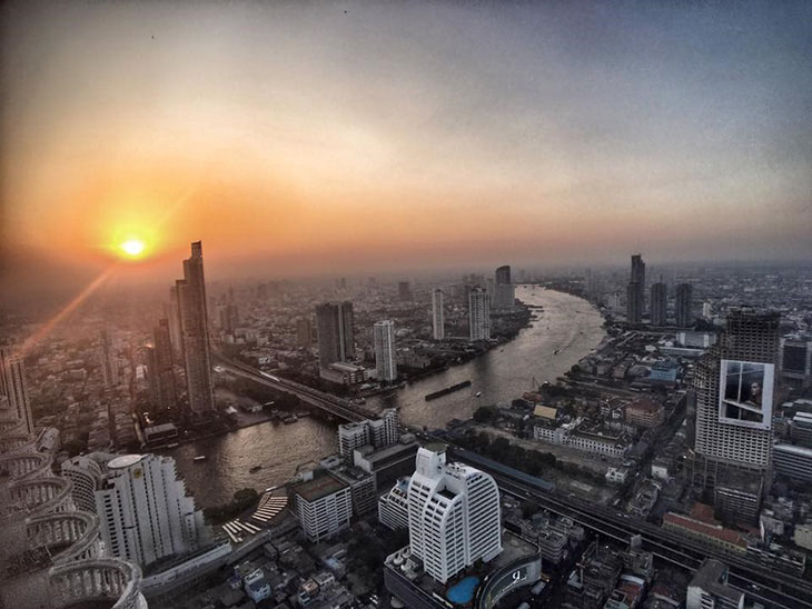 Bangkok, zalazak sunca